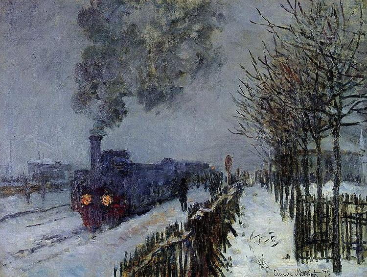 Claude Monet Train in the Snow Germany oil painting art